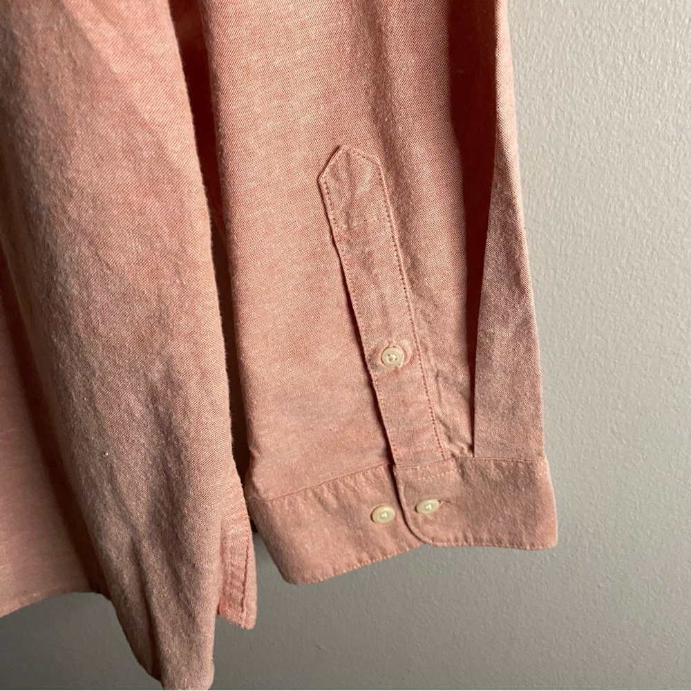Denver Hayes Men's Salmon Modern Fit Long Sleeve Button-Down Shirt - Picture 4 of 8